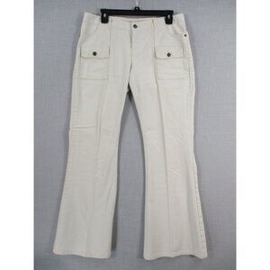 Mudd‎ Womens Beige Cargo Pants Size 13 Cotton Blend Flared Leg Casual Style